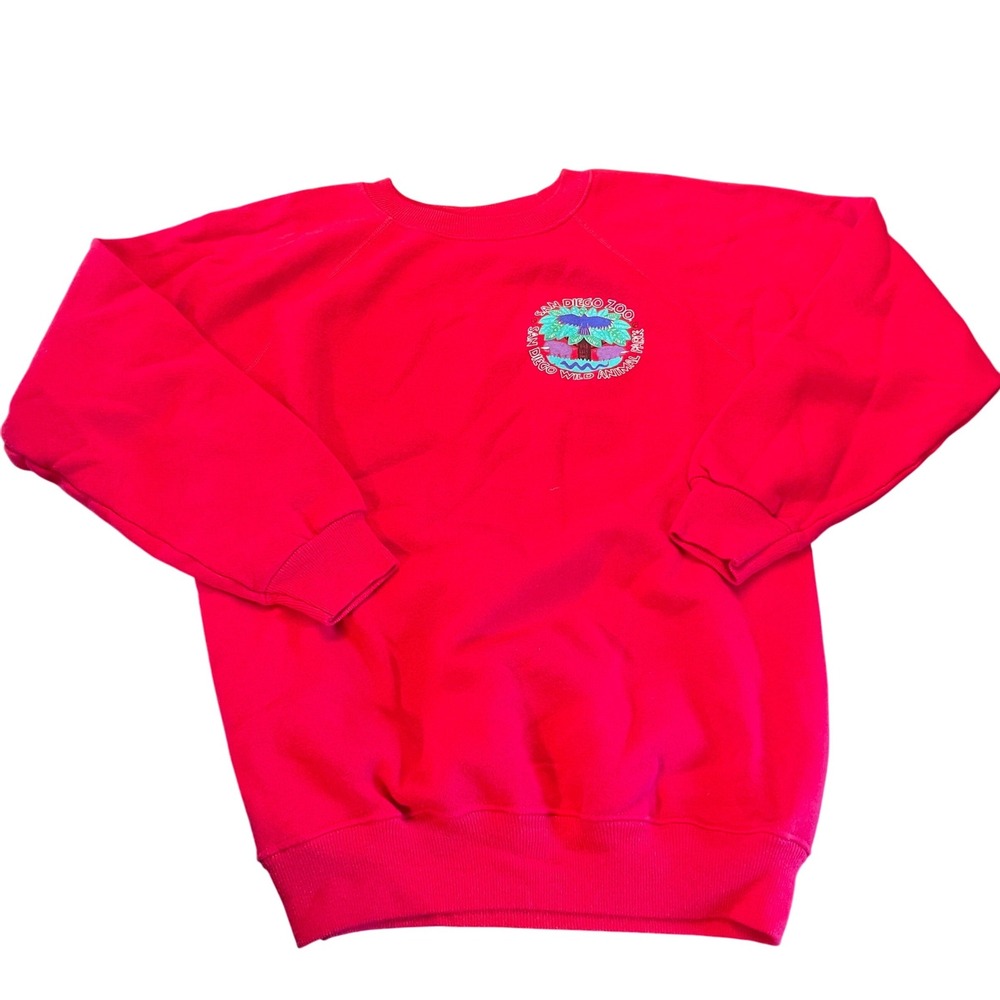 Vintage Hanes San Diego Zoo Wild Animal Park Red Sweatshirt Made in‎ USA Medium